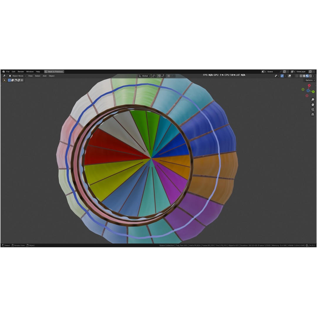 Hot Air Balloon 3D Model – PBR Game Asset, FBX, OBJ - View 73