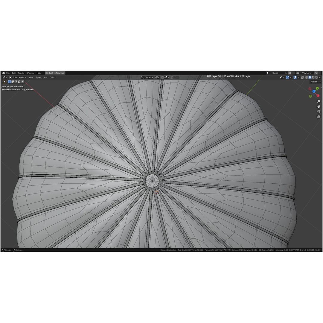 Hot Air Balloon 3D Model – PBR Game Asset, FBX, OBJ - View 90