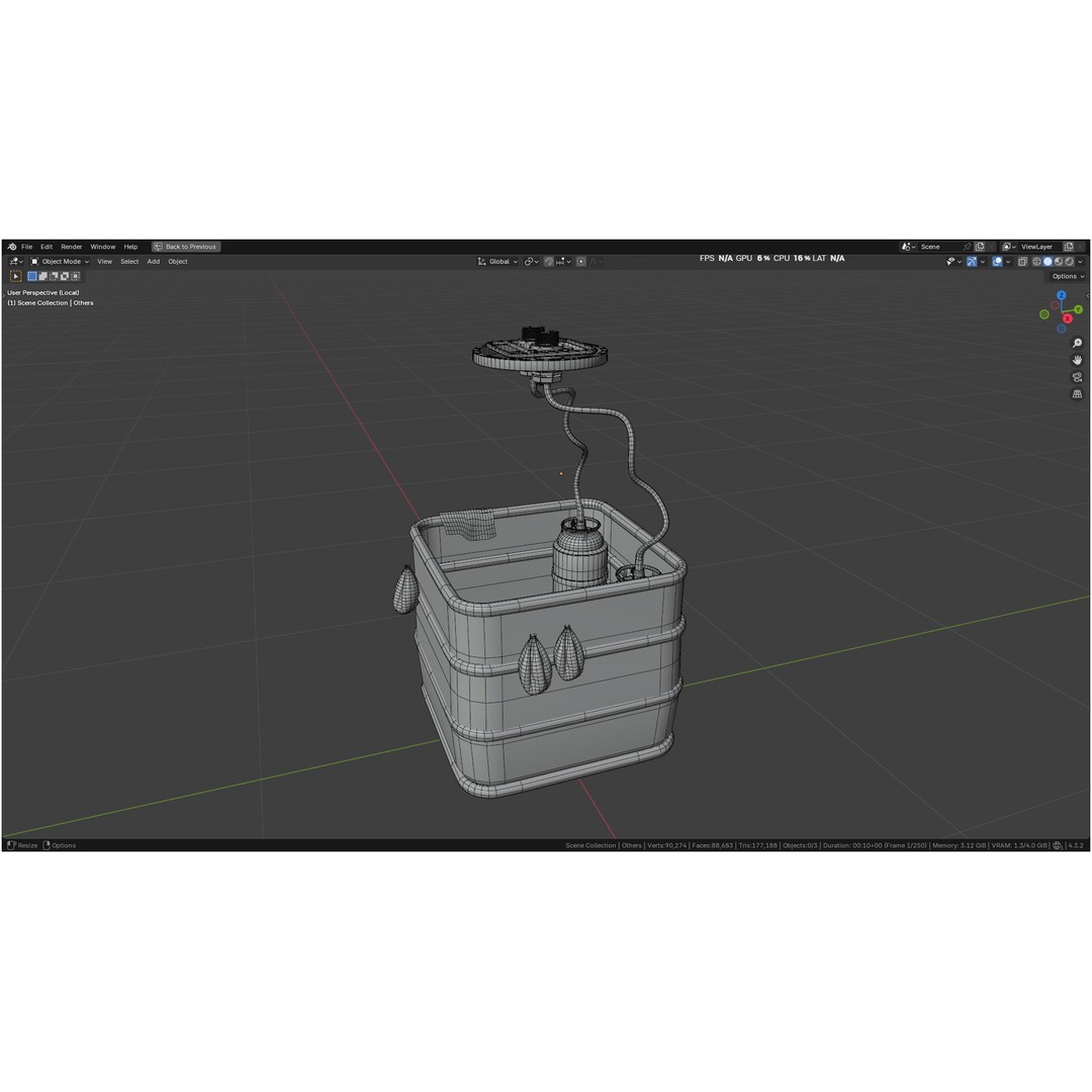 Hot Air Balloon 3D Model – PBR Game Asset, FBX, OBJ - View 91