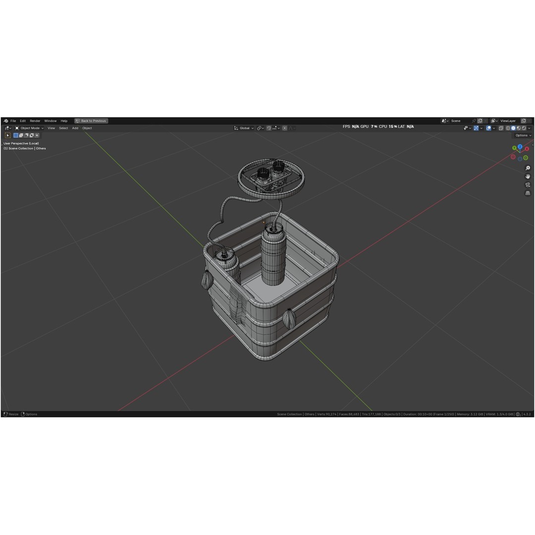 Hot Air Balloon 3D Model – PBR Game Asset, FBX, OBJ - View 93