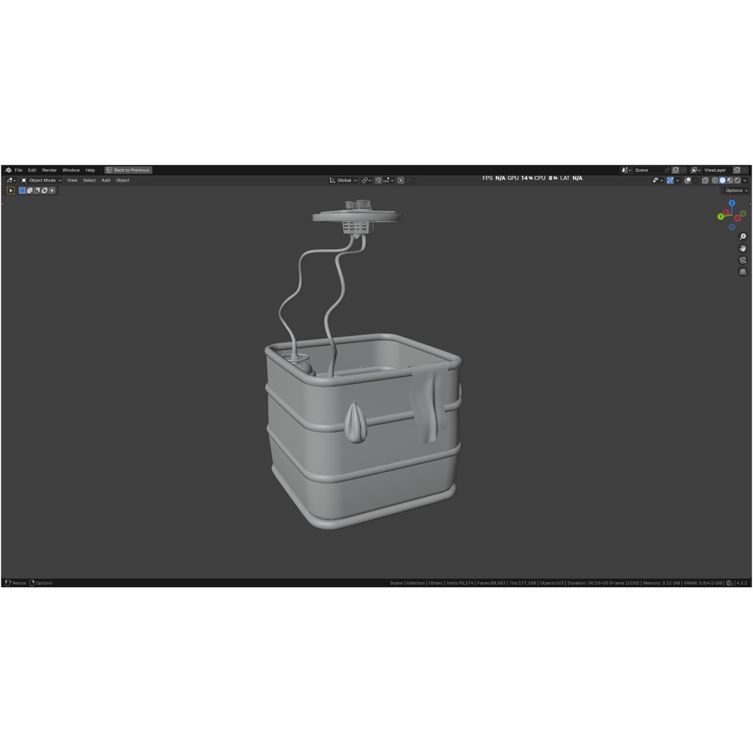 Hot Air Balloon 3D Model – PBR Game Asset, FBX, OBJ - View 94