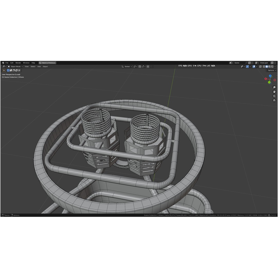 Hot Air Balloon 3D Model – PBR Game Asset, FBX, OBJ - View 95