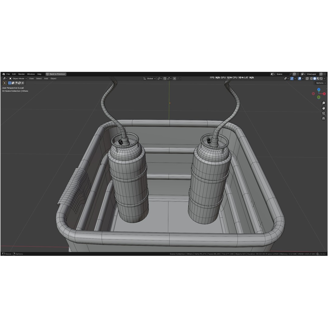 Hot Air Balloon 3D Model – PBR Game Asset, FBX, OBJ - View 97
