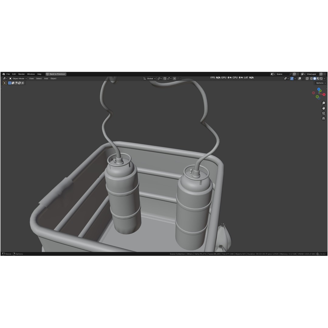 Hot Air Balloon 3D Model – PBR Game Asset, FBX, OBJ - View 98