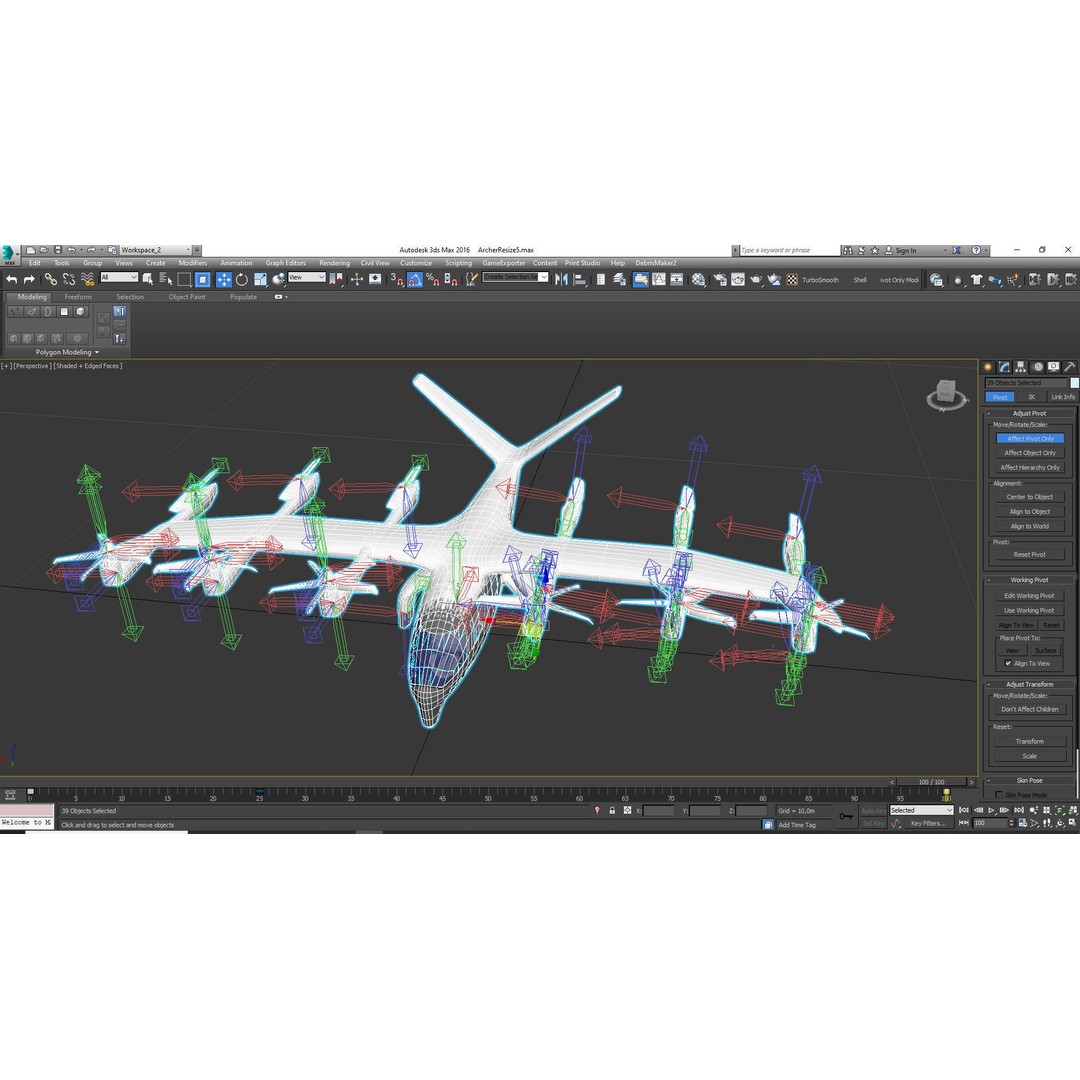 Archer EVTOL 3D Model – Low Poly Helicopter with Tilt Animation - View 14