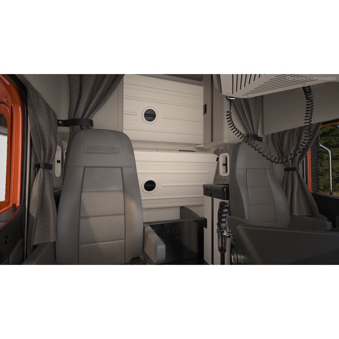 Freightliner Truck 3D Model – Rigged Reefer Trailer for Animation - View 19