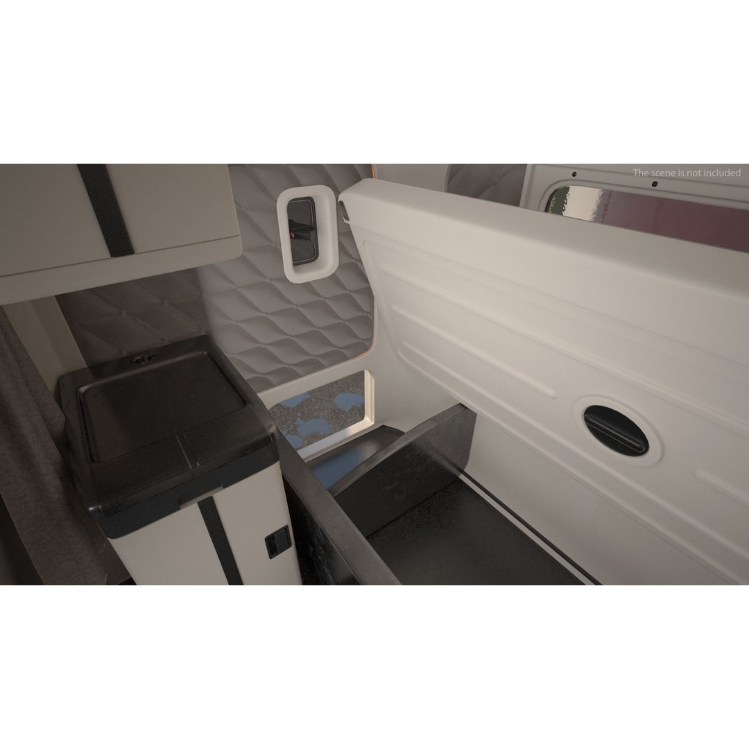 Freightliner Truck 3D Model – Rigged Reefer Trailer for Animation - View 21