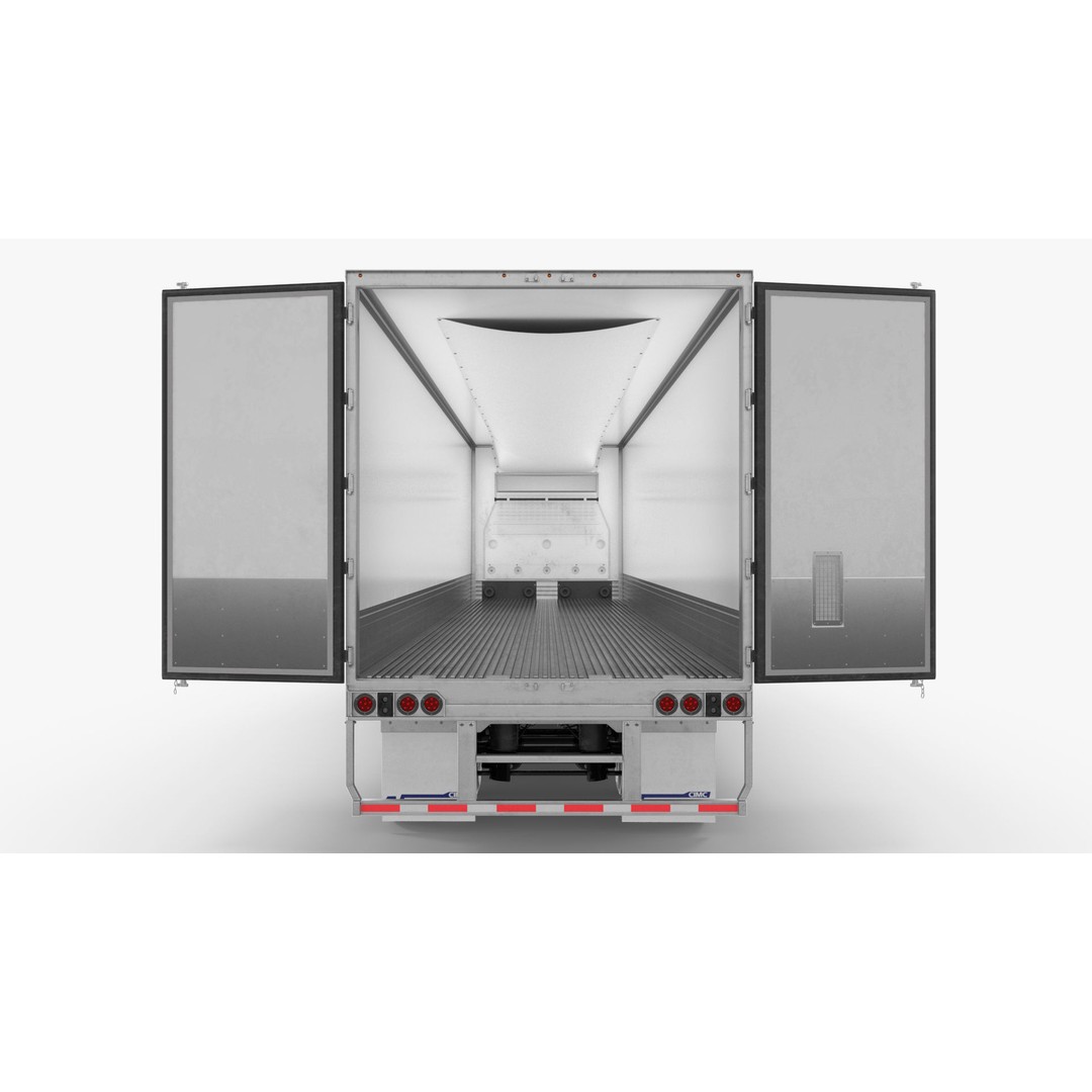 Freightliner Truck 3D Model – Rigged Reefer Trailer for Animation - View 26