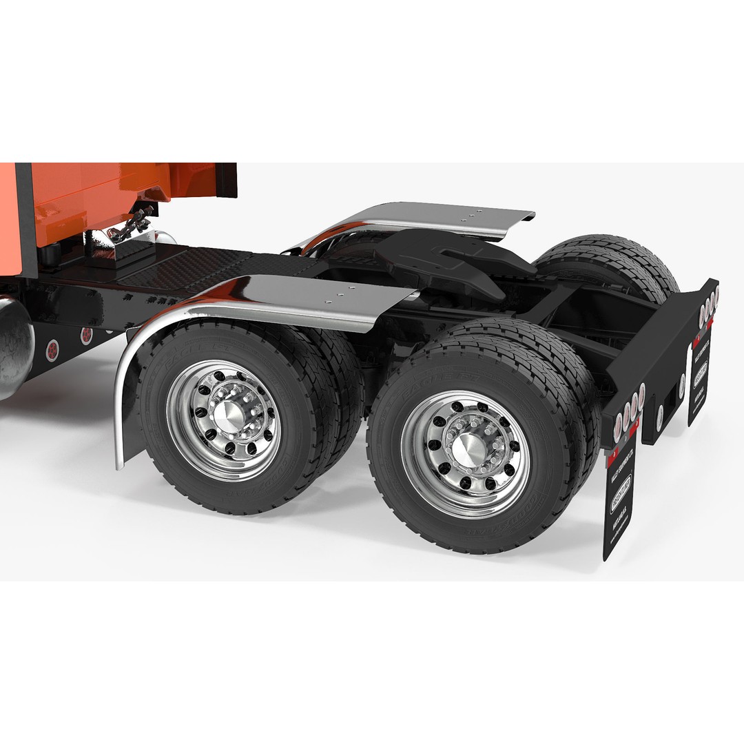 Freightliner Truck 3D Model – Rigged Reefer Trailer for Animation - View 42
