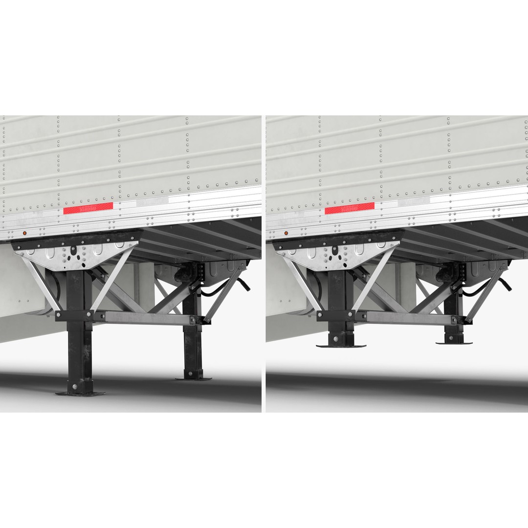 Freightliner Truck 3D Model – Rigged Reefer Trailer for Animation - View 52
