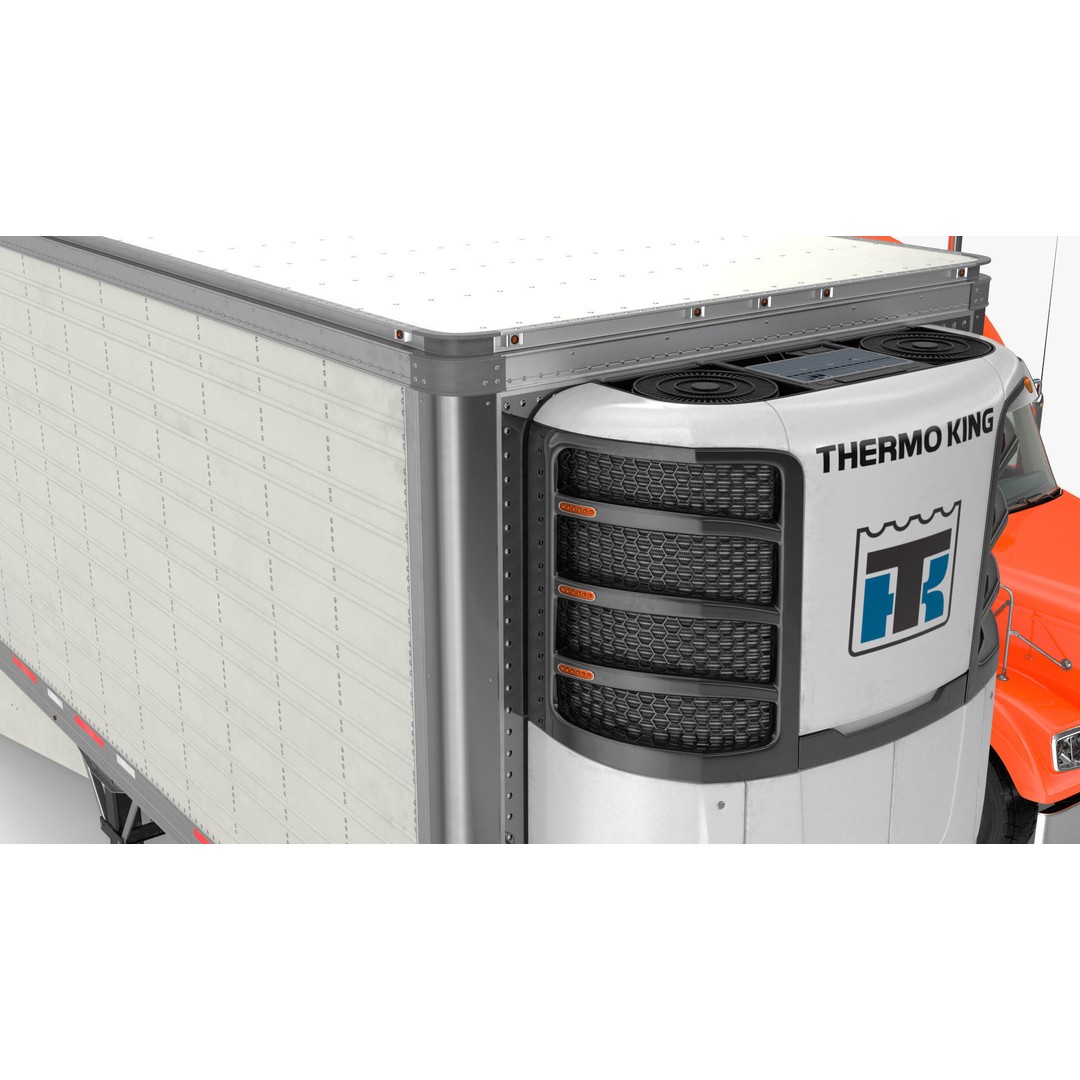 Freightliner Truck 3D Model – Rigged Reefer Trailer for Animation - View 56