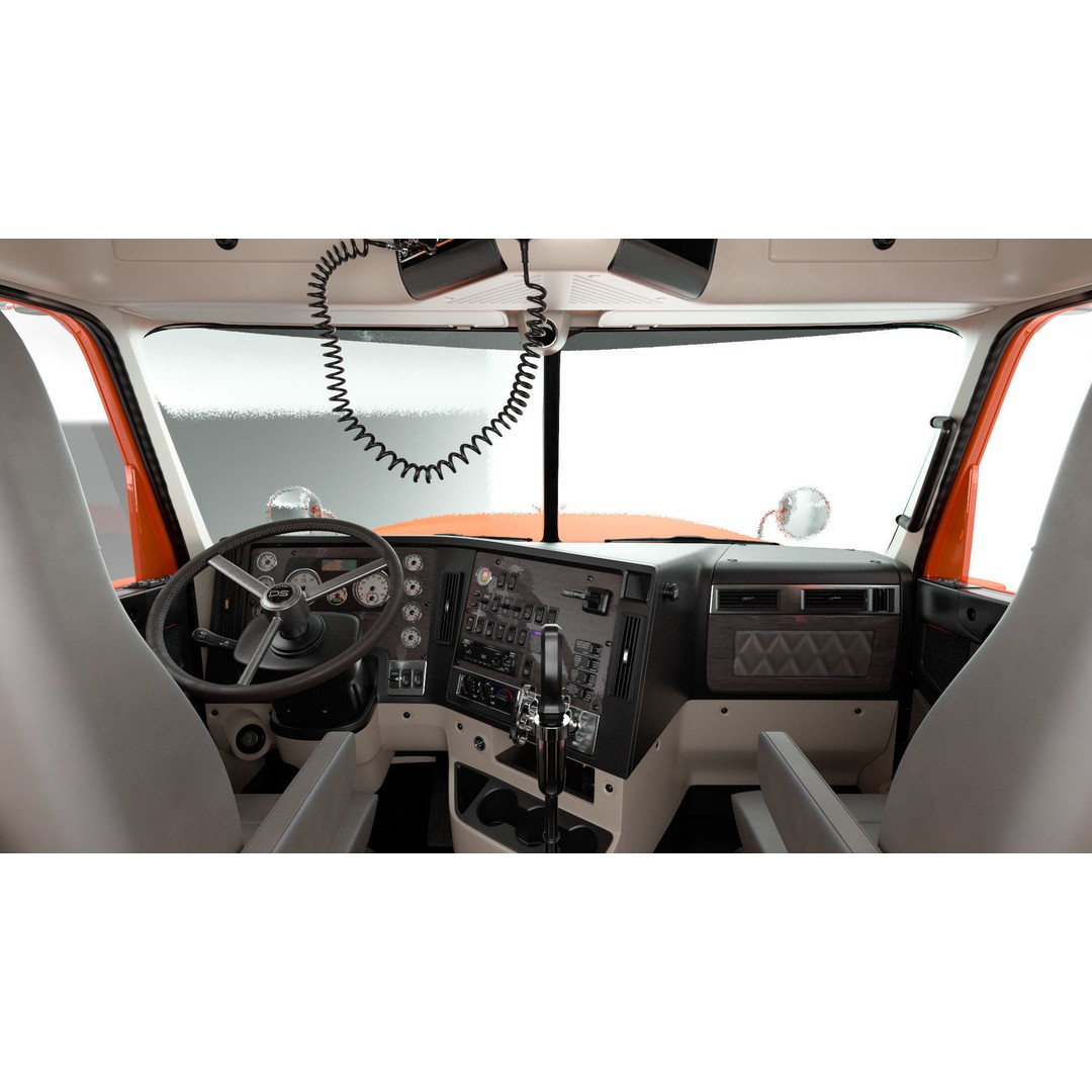 Freightliner Truck 3D Model – Rigged Reefer Trailer for Animation - View 64