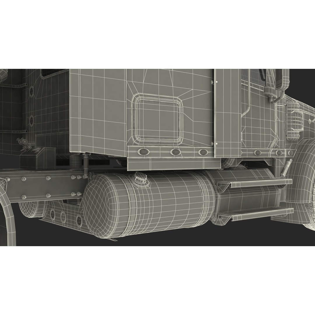 Freightliner Truck 3D Model – Rigged Reefer Trailer for Animation - View 83
