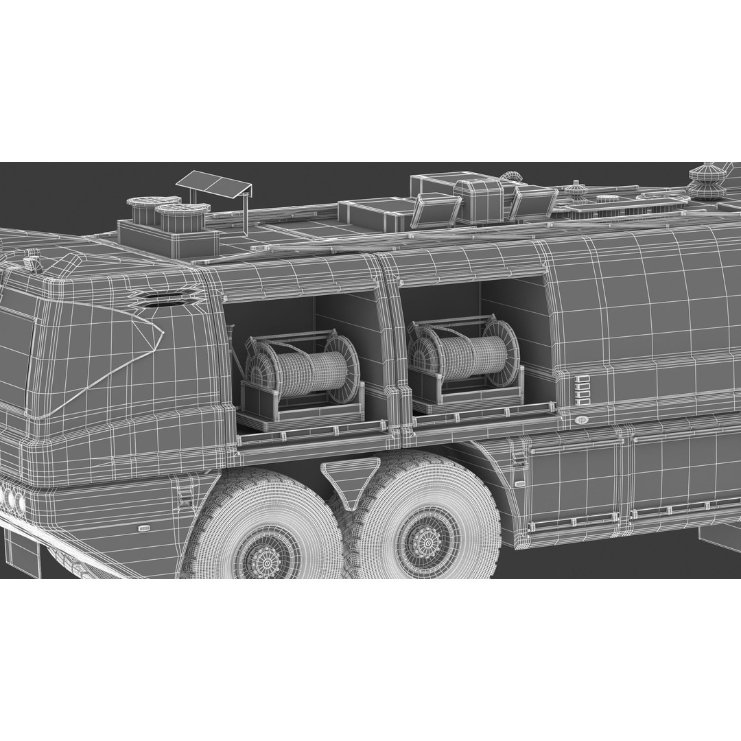 E-One Titan Crash Tender 3D Model – Detailed Fire Truck, FBX, OBJ