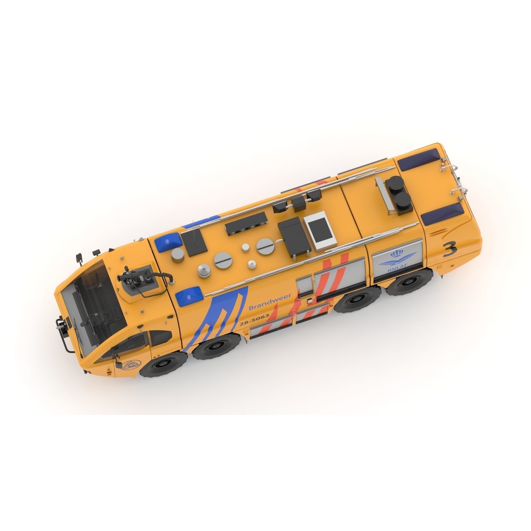 E-One Titan Crash Tender 3D Model – Detailed Fire Truck, FBX, OBJ - View 10