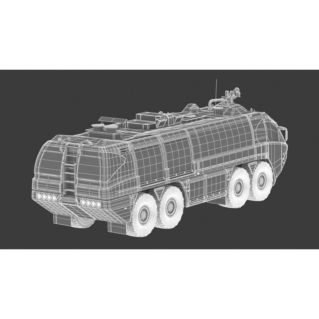 E-One Titan Crash Tender 3D Model – Detailed Fire Truck, FBX, OBJ - View 30