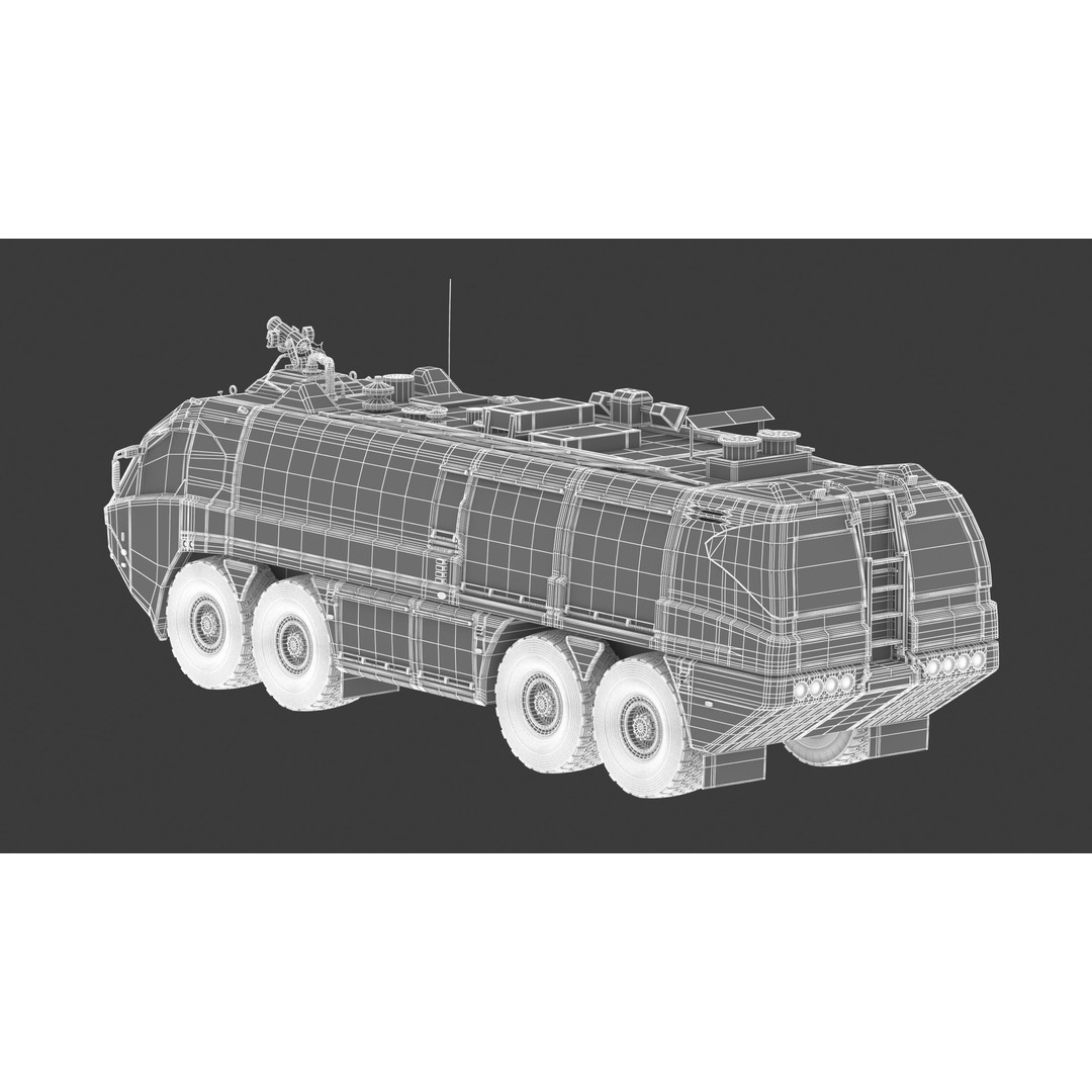 E-One Titan Crash Tender 3D Model – Detailed Fire Truck, FBX, OBJ - View 32