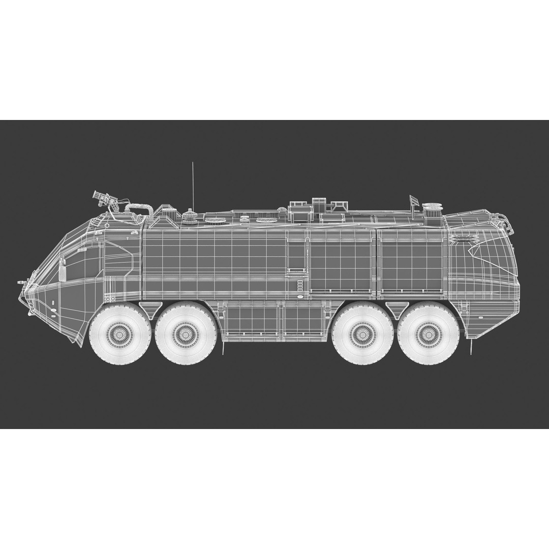 E-One Titan Crash Tender 3D Model – Detailed Fire Truck, FBX, OBJ - View 33