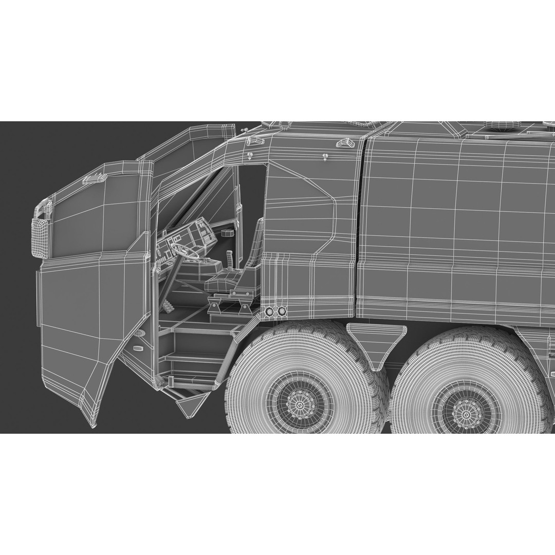 E-One Titan Crash Tender 3D Model – Detailed Fire Truck, FBX, OBJ - View 47