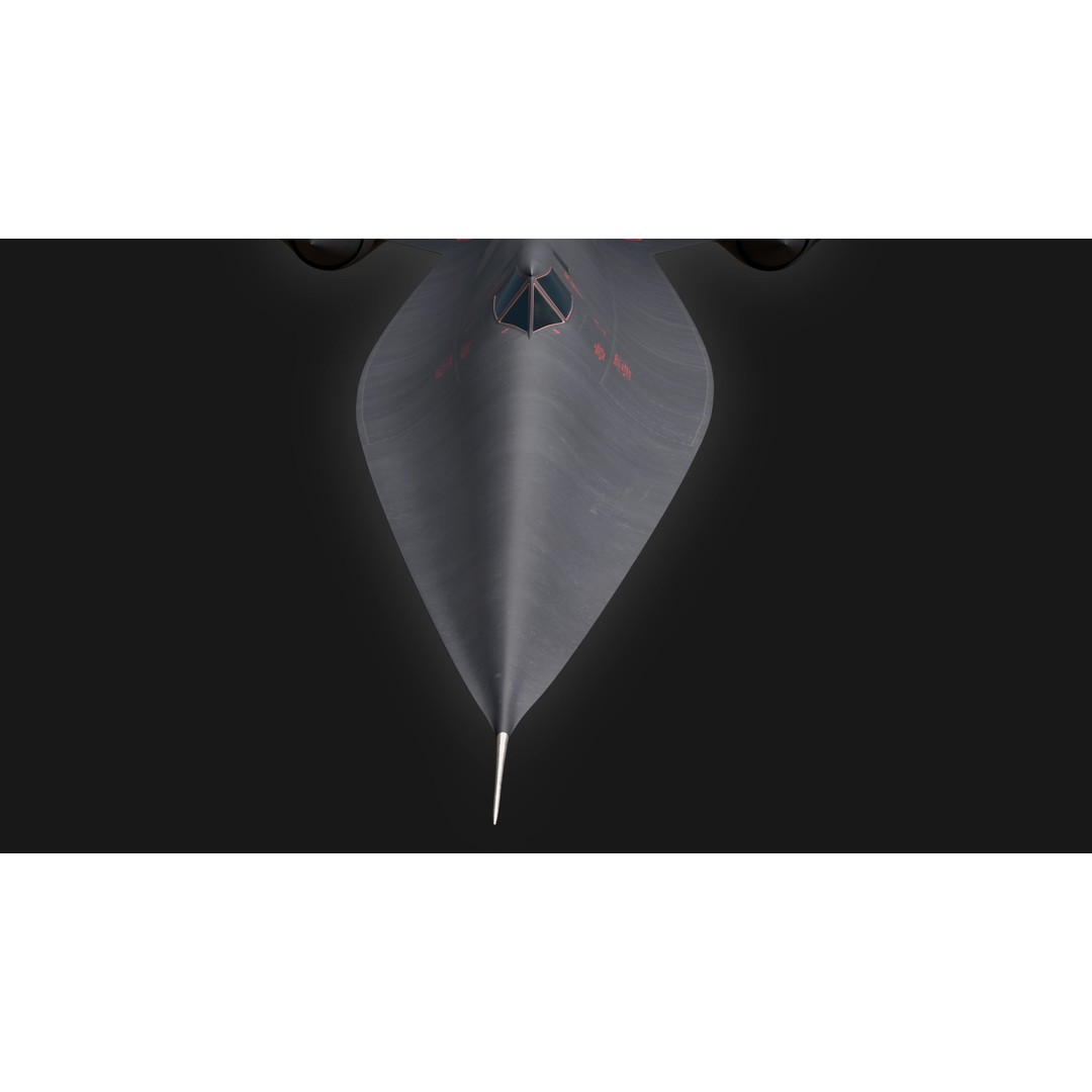 Lockheed SR-71 Blackbird 3D Model – Detailed Historic Aircraft, FBX & OBJ - View 10