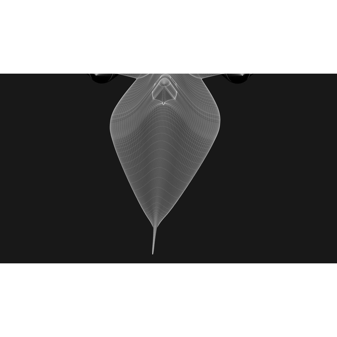 Lockheed SR-71 Blackbird 3D Model – Detailed Historic Aircraft, FBX & OBJ - View 11