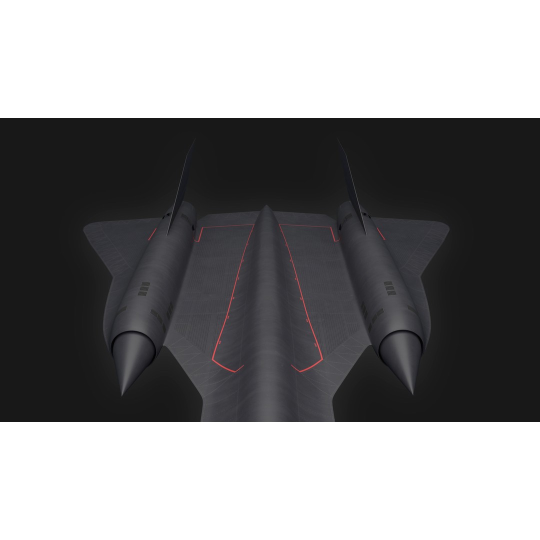Lockheed SR-71 Blackbird 3D Model – Detailed Historic Aircraft, FBX & OBJ - View 12