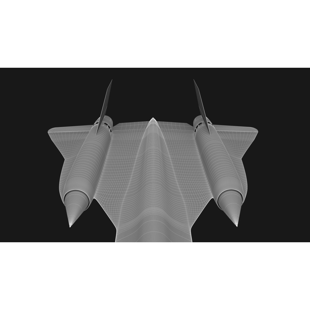 Lockheed SR-71 Blackbird 3D Model – Detailed Historic Aircraft, FBX & OBJ - View 13