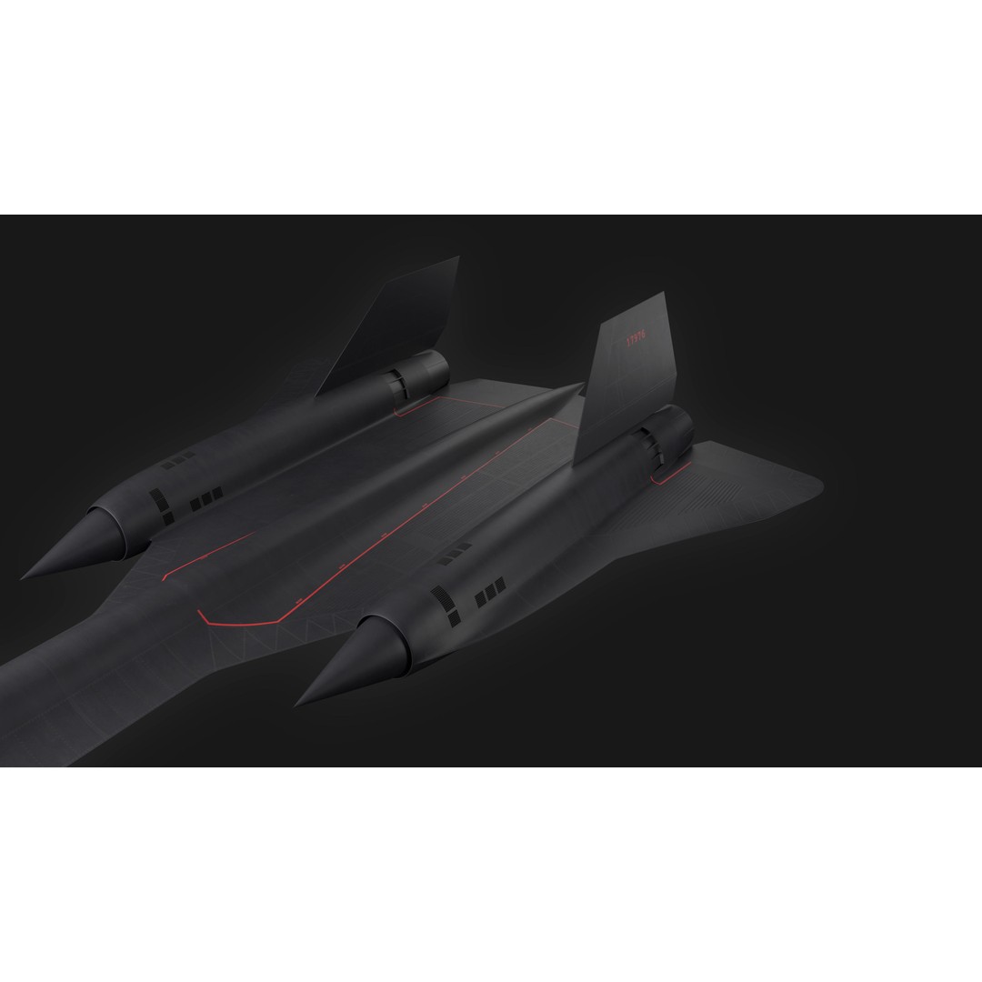 Lockheed SR-71 Blackbird 3D Model – Detailed Historic Aircraft, FBX & OBJ - View 14