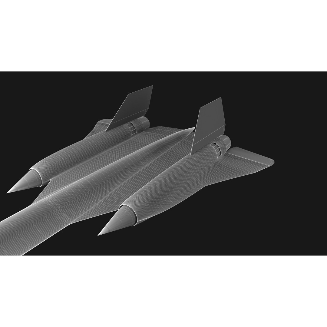 Lockheed SR-71 Blackbird 3D Model – Detailed Historic Aircraft, FBX & OBJ - View 15