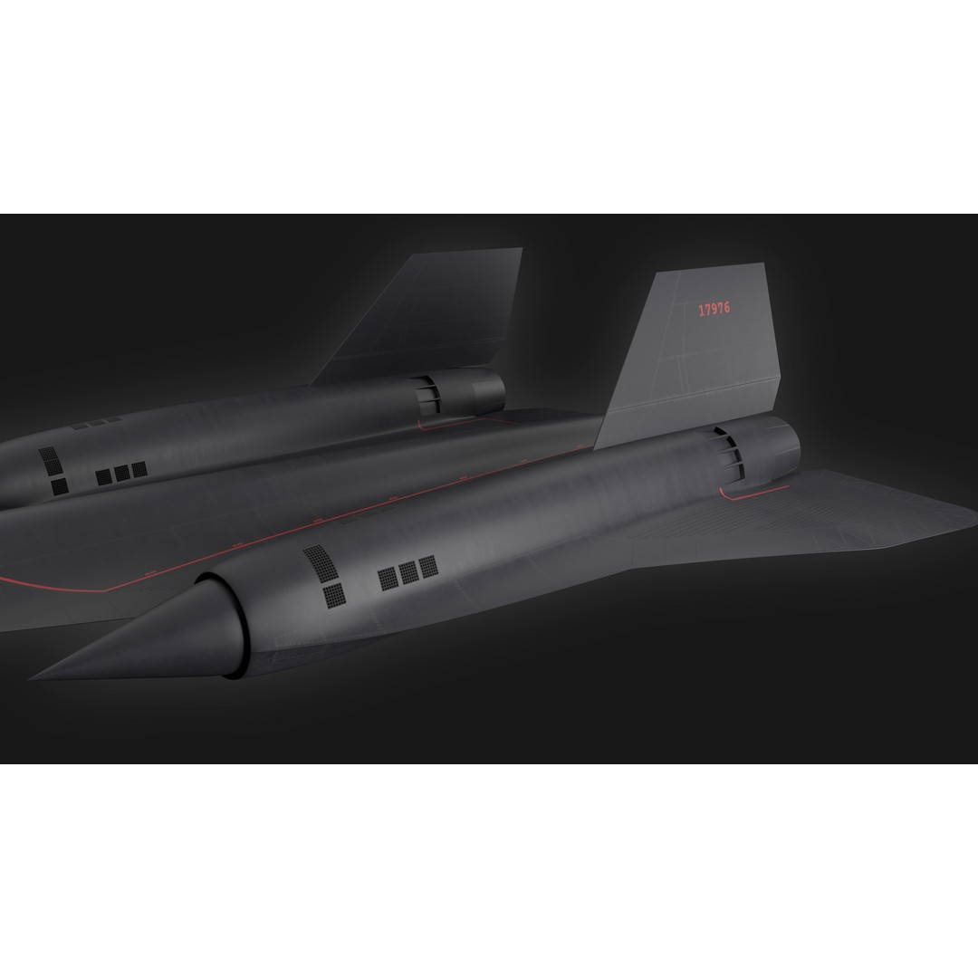 Lockheed SR-71 Blackbird 3D Model – Detailed Historic Aircraft, FBX & OBJ - View 16