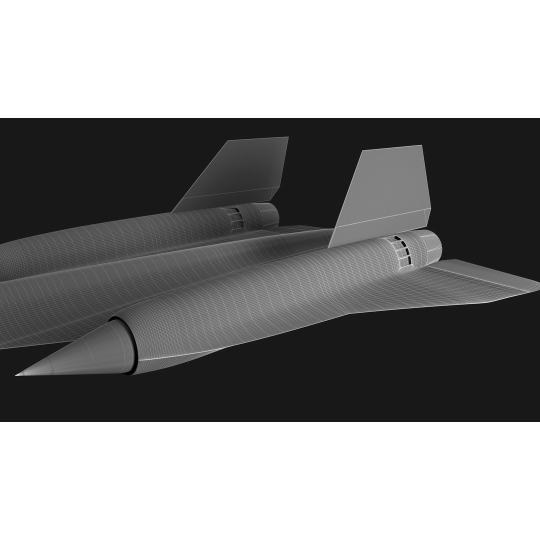 Lockheed SR-71 Blackbird 3D Model – Detailed Historic Aircraft, FBX & OBJ - View 17