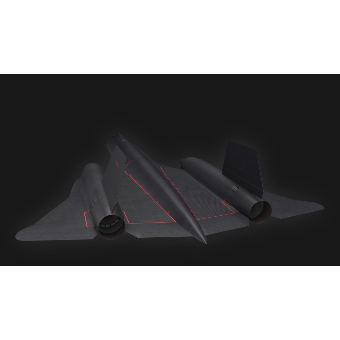Lockheed SR-71 Blackbird 3D Model – Detailed Historic Aircraft, FBX & OBJ - View 18