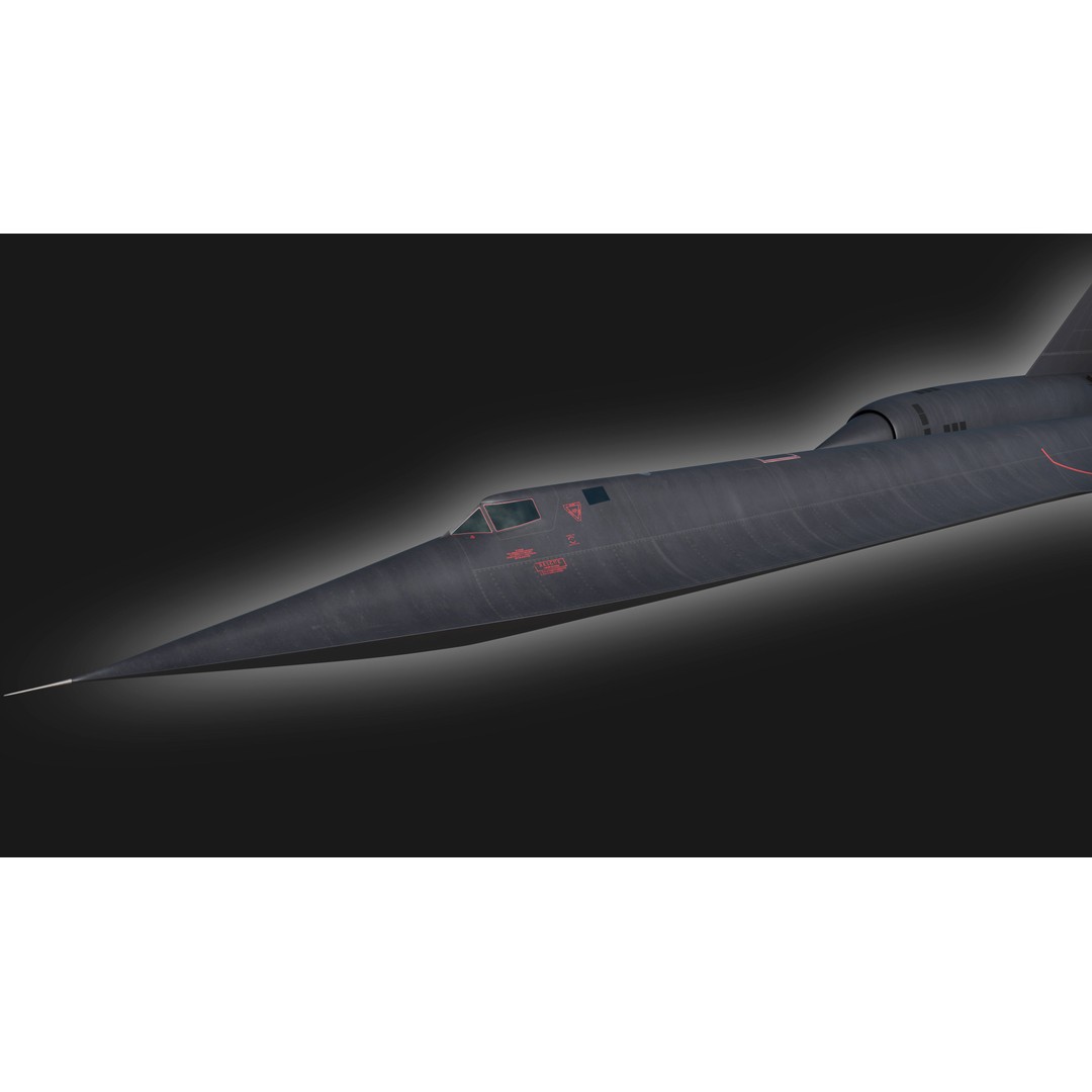 Lockheed SR-71 Blackbird 3D Model – Detailed Historic Aircraft, FBX & OBJ - View 4