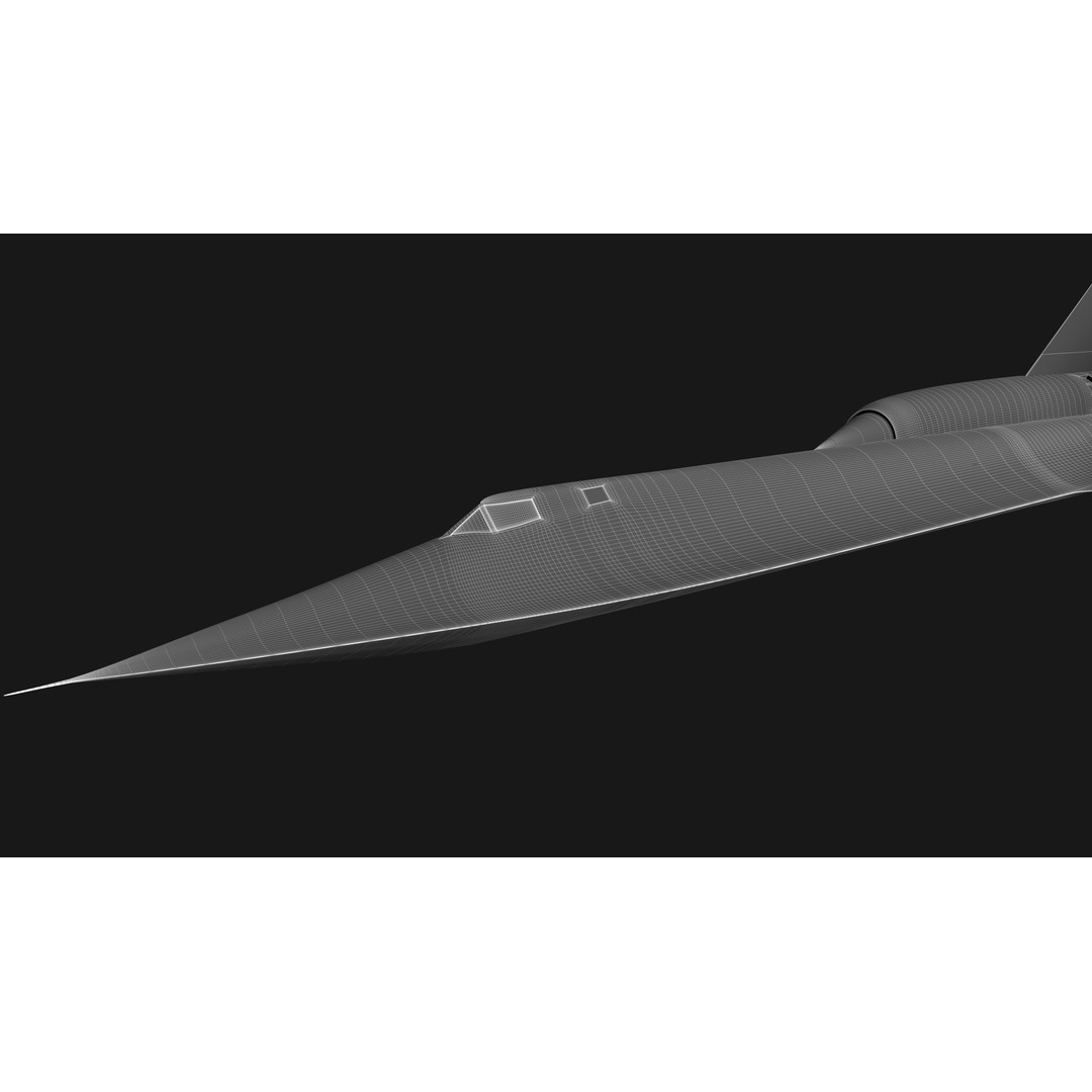 Lockheed SR-71 Blackbird 3D Model – Detailed Historic Aircraft, FBX & OBJ - View 5