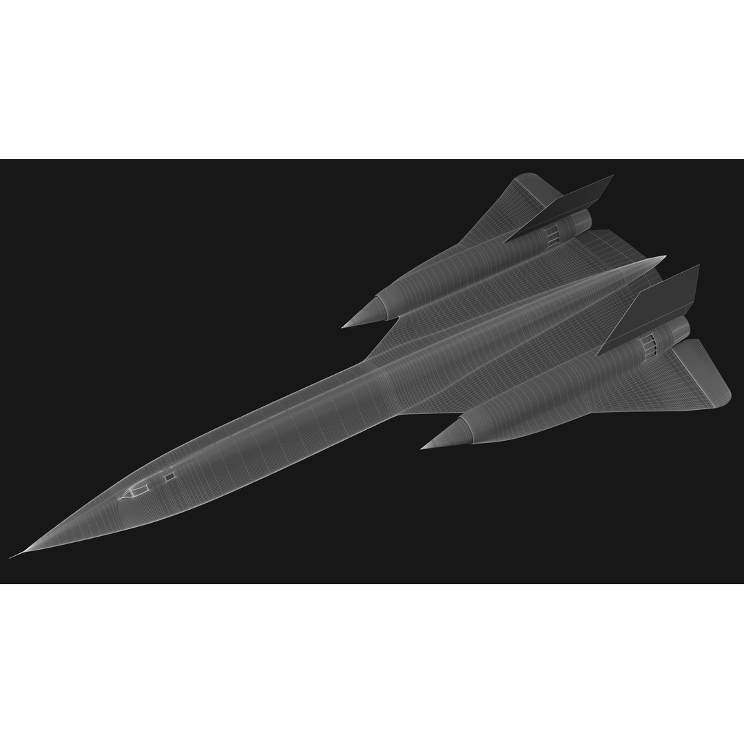Lockheed SR-71 Blackbird 3D Model – Detailed Historic Aircraft, FBX & OBJ - View 7