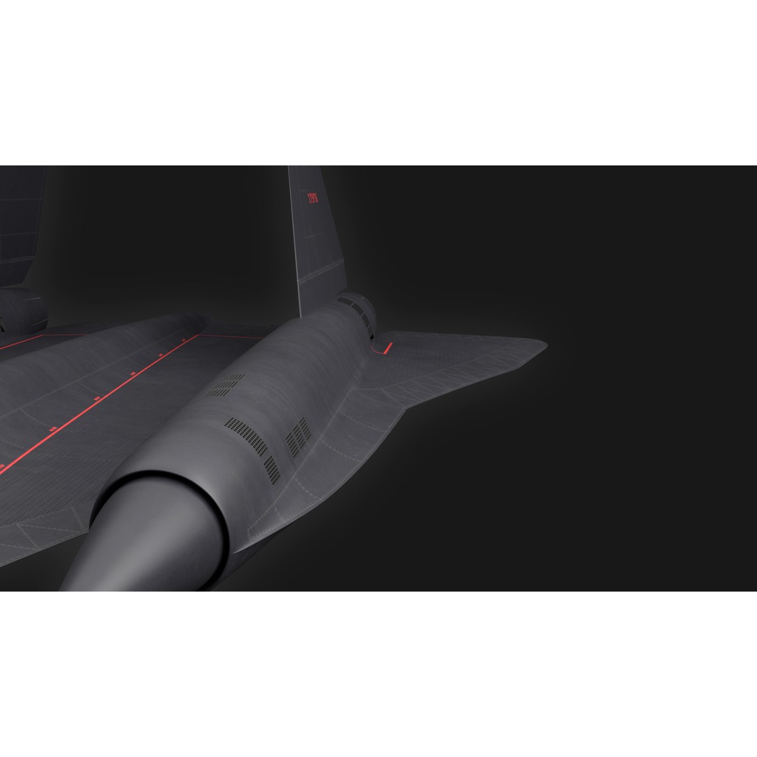 Lockheed SR-71 Blackbird 3D Model – Detailed Historic Aircraft, FBX & OBJ - View 8