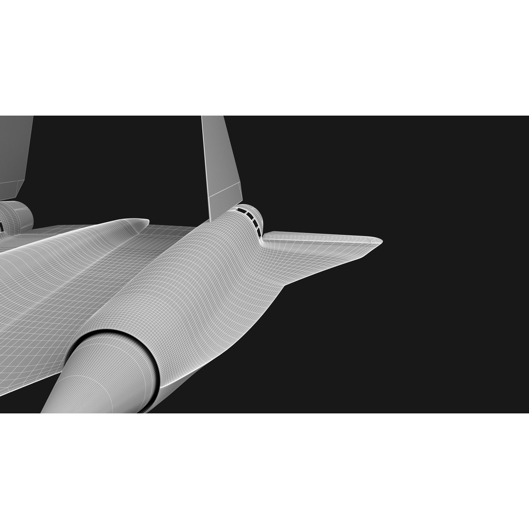 Lockheed SR-71 Blackbird 3D Model – Detailed Historic Aircraft, FBX & OBJ - View 9
