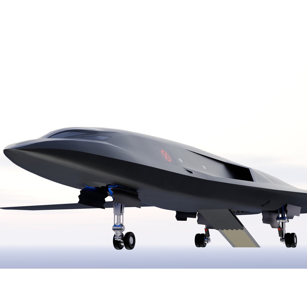 X Black Bird 3D Model – Low Poly Aircraft, Blender Format - View 7