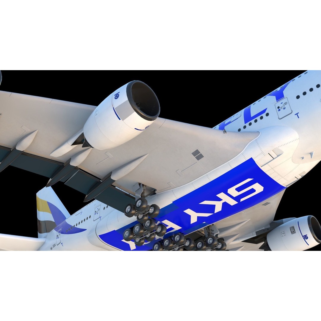 SKYFLY Airplane 3D Model – High Poly PBR Jet Asset, FBX - View 8