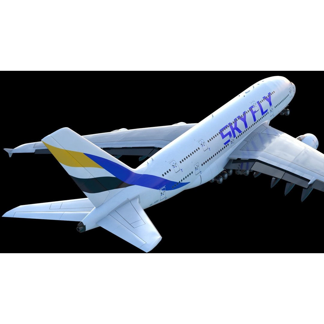 SKYFLY Airplane 3D Model – High Poly PBR Jet Asset, FBX - View 9