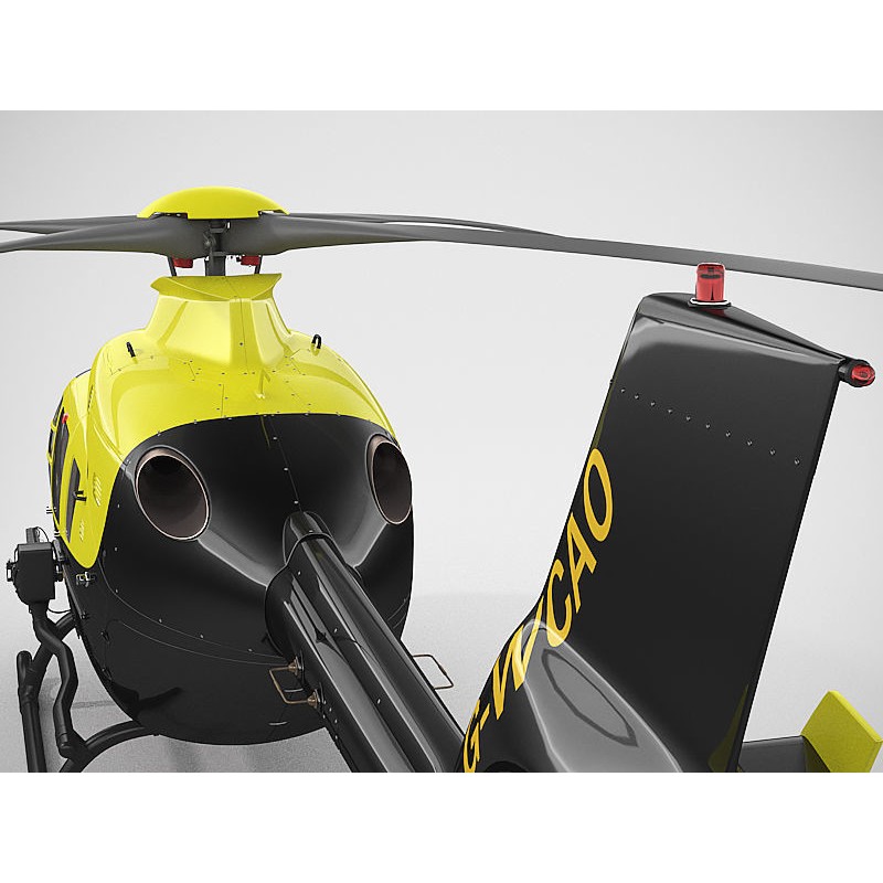Eurocopter EC135 Police 3D Model – High Poly Animated Helicopter, FBX - View 11