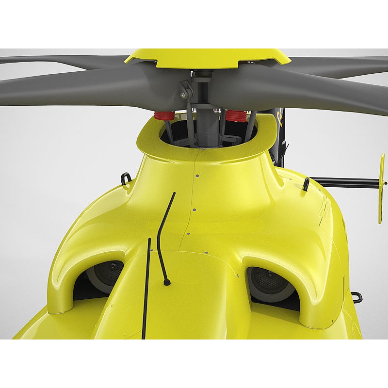 Eurocopter EC135 Police 3D Model – High Poly Animated Helicopter, FBX - View 13