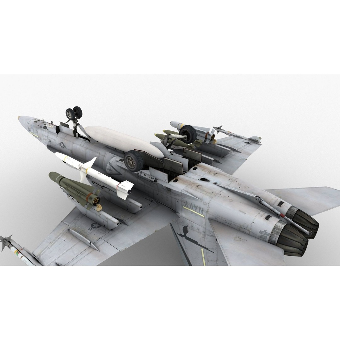 FA-18C Super Hornet 3D Model – High Poly Game-Ready Aircraft, FBX e3d