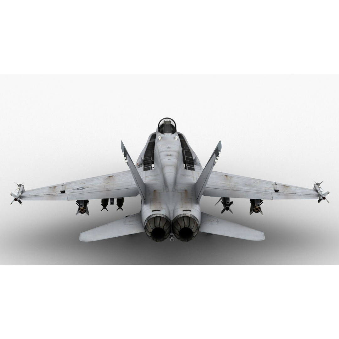 FA-18C Super Hornet 3D Model – High Poly Game-Ready Aircraft, FBX e3d - View 12