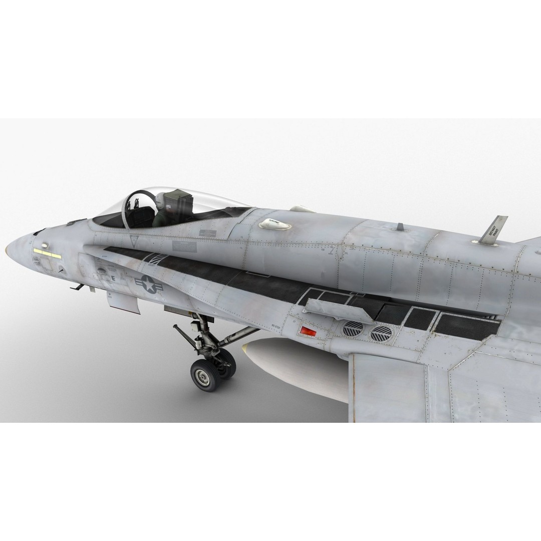 FA-18C Super Hornet 3D Model – High Poly Game-Ready Aircraft, FBX e3d - View 13