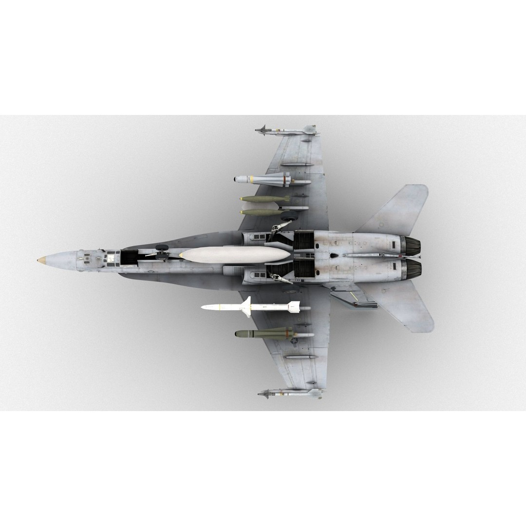 FA-18C Super Hornet 3D Model – High Poly Game-Ready Aircraft, FBX e3d - View 19