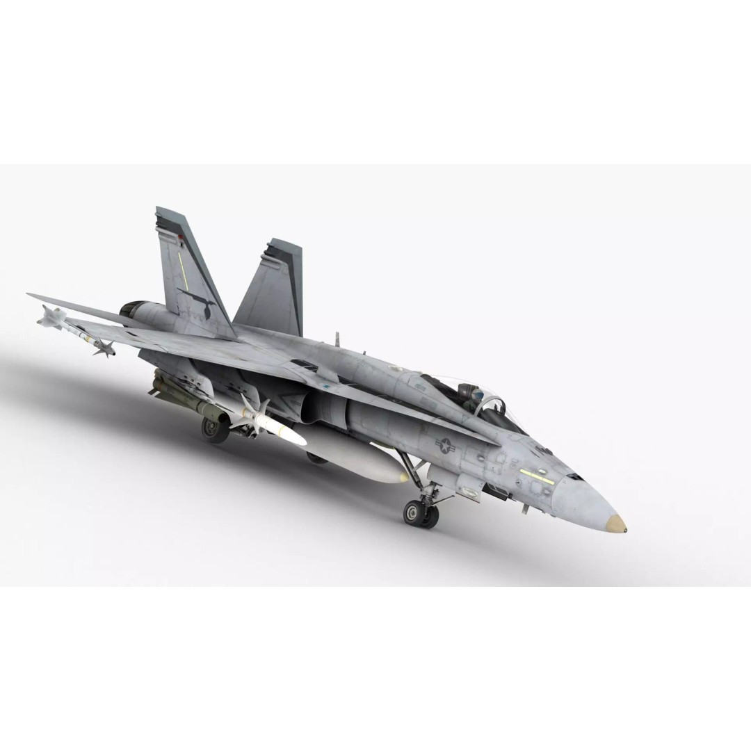 FA-18C Super Hornet 3D Model – High Poly Game-Ready Aircraft, FBX e3d - View 2