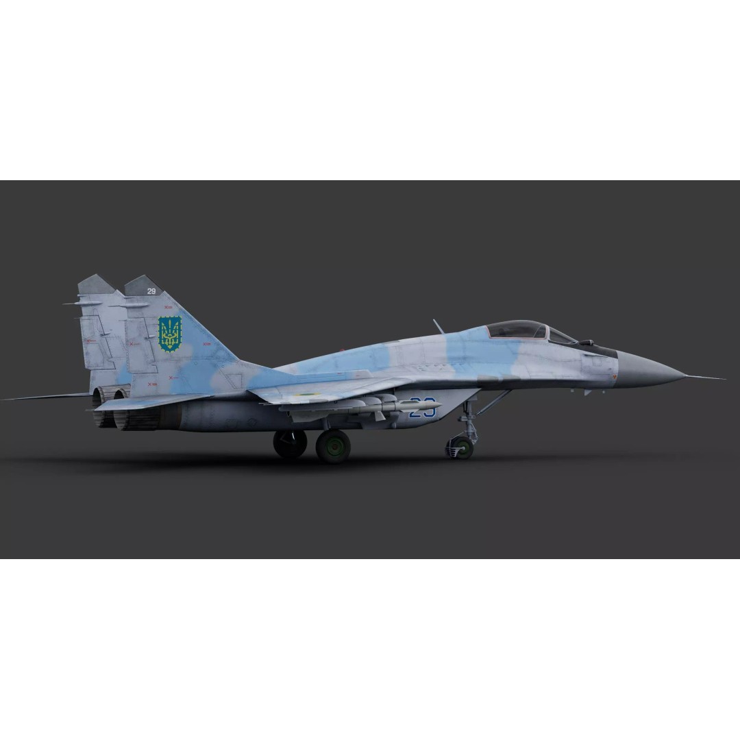 Mikoyan MiG-29 Fulcrum 3D Model – Realistic Fighter Jet, Game Ready, FBX - View 10