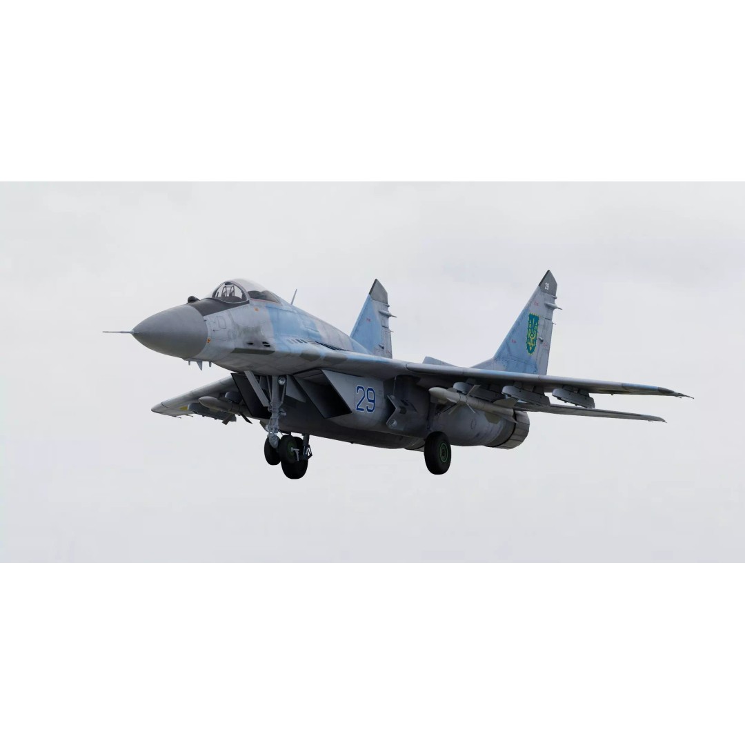 Mikoyan MiG-29 Fulcrum 3D Model – Realistic Fighter Jet, Game Ready, FBX - View 5