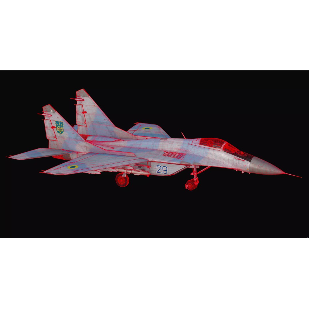 Mikoyan MiG-29 Fulcrum 3D Model – Realistic Fighter Jet, Game Ready, FBX - View 8